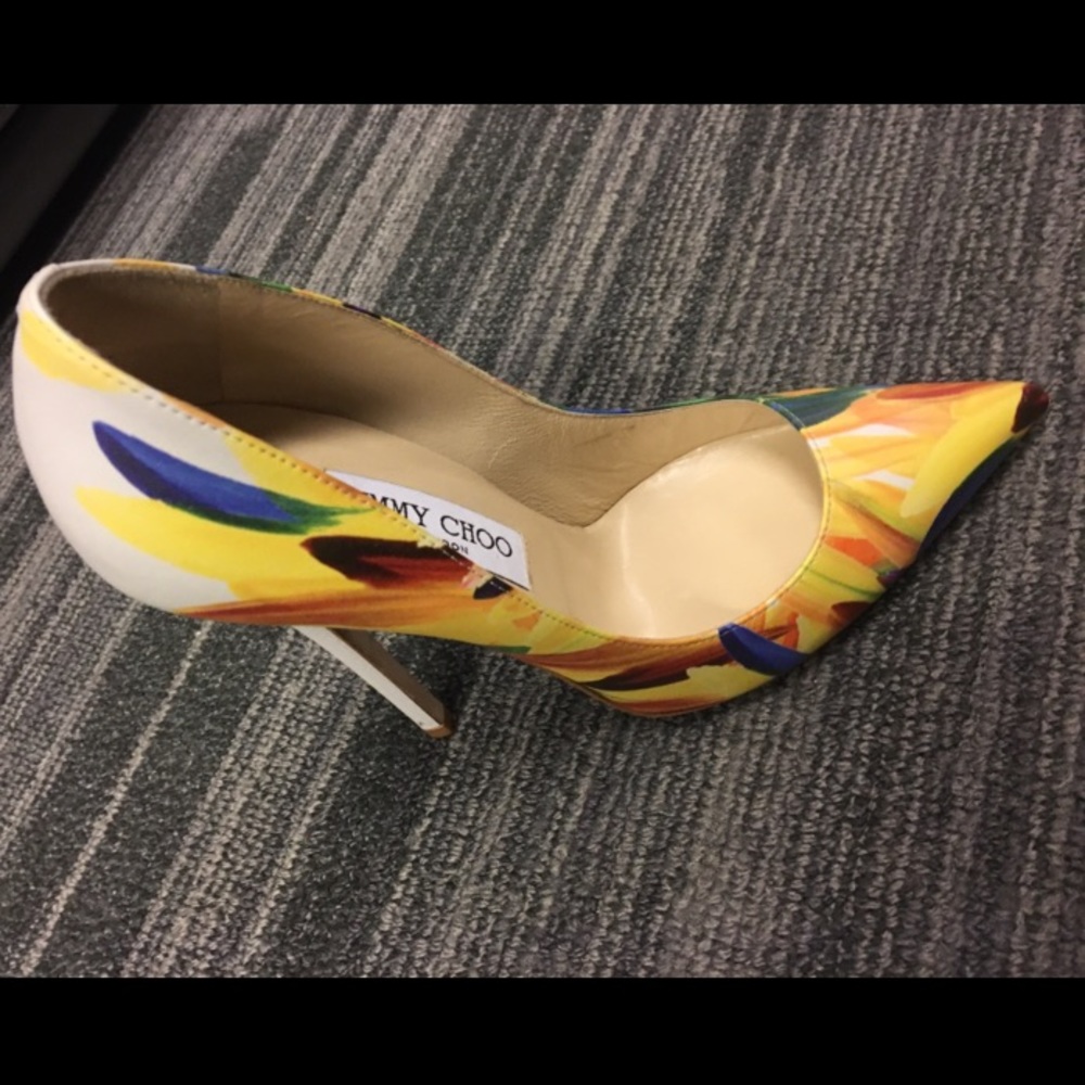 Jimmy Choo Anouk feather print